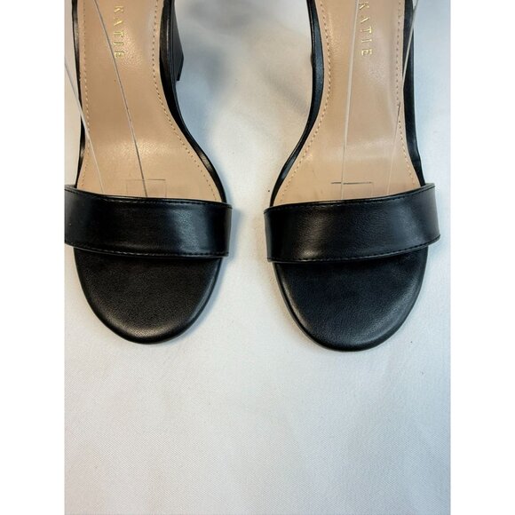 Kelly & Katie Himesta Women's Size 7WW Black Wedge Sandal Casual Minimalist - Picture 4 of 13